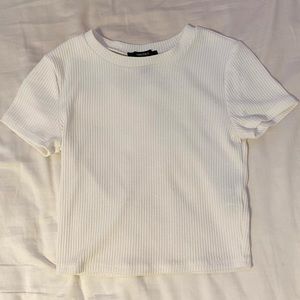 forever 21 fitted white tee